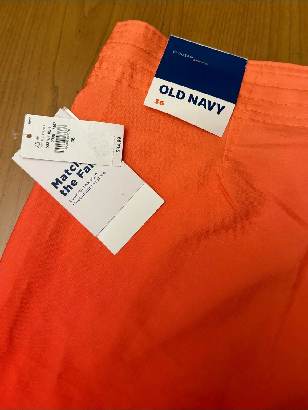 NWT Old Navy Men's Sunrise Ombré Board Shorts | Beach Coastal Surf Tropical | 36
